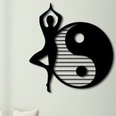 Yoga with Ying Yang Wall Decor