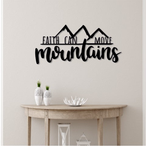 Faith Can Move Mountains Christian Wall Décor - Christian Wall Decor Art