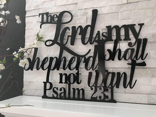 Psalm 231 - The Lord Is My Shepherd - Christian Wall Decor Art