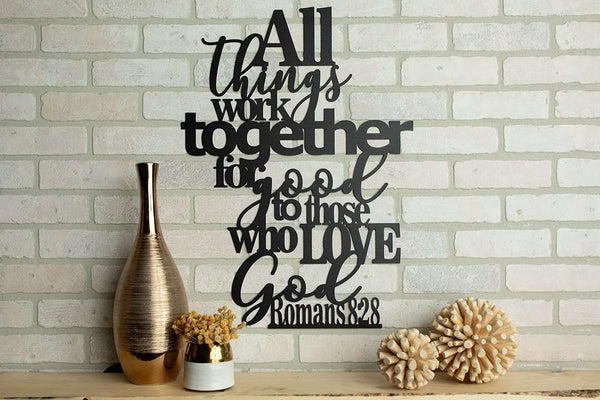 All Things Work Together For Good - Romans 828 - Christian Wall Decor Art