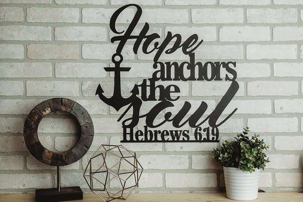 Hope Anchors The Soul - Christian Wall Decor Art