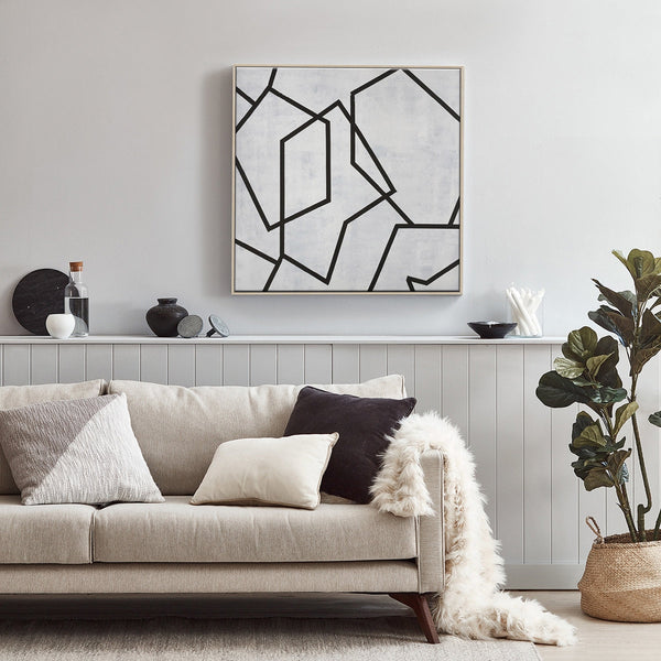 Abstract Crystal Canvas Wall Art for Living Room, Printed Ready to Hang Canvas Wall Art