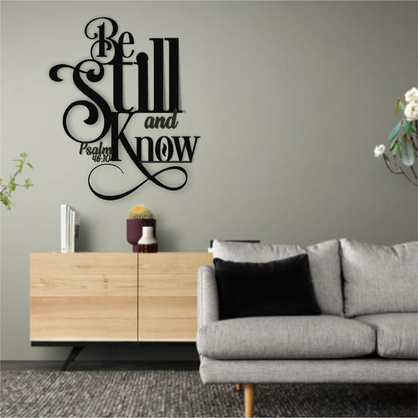 Be Still and Know, Psalm 46:10 Christian Wall Décor - Christian Wall Decor Art