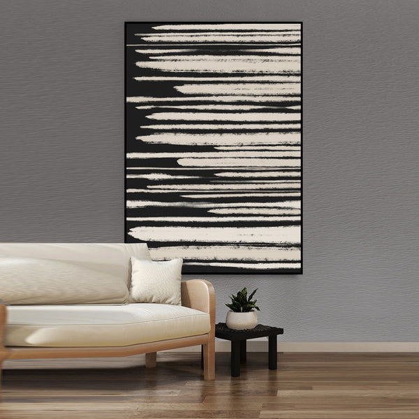Black Abstract Canvas Wall Art for Living Room, Printed Ready to Hang Canvas Wall Art